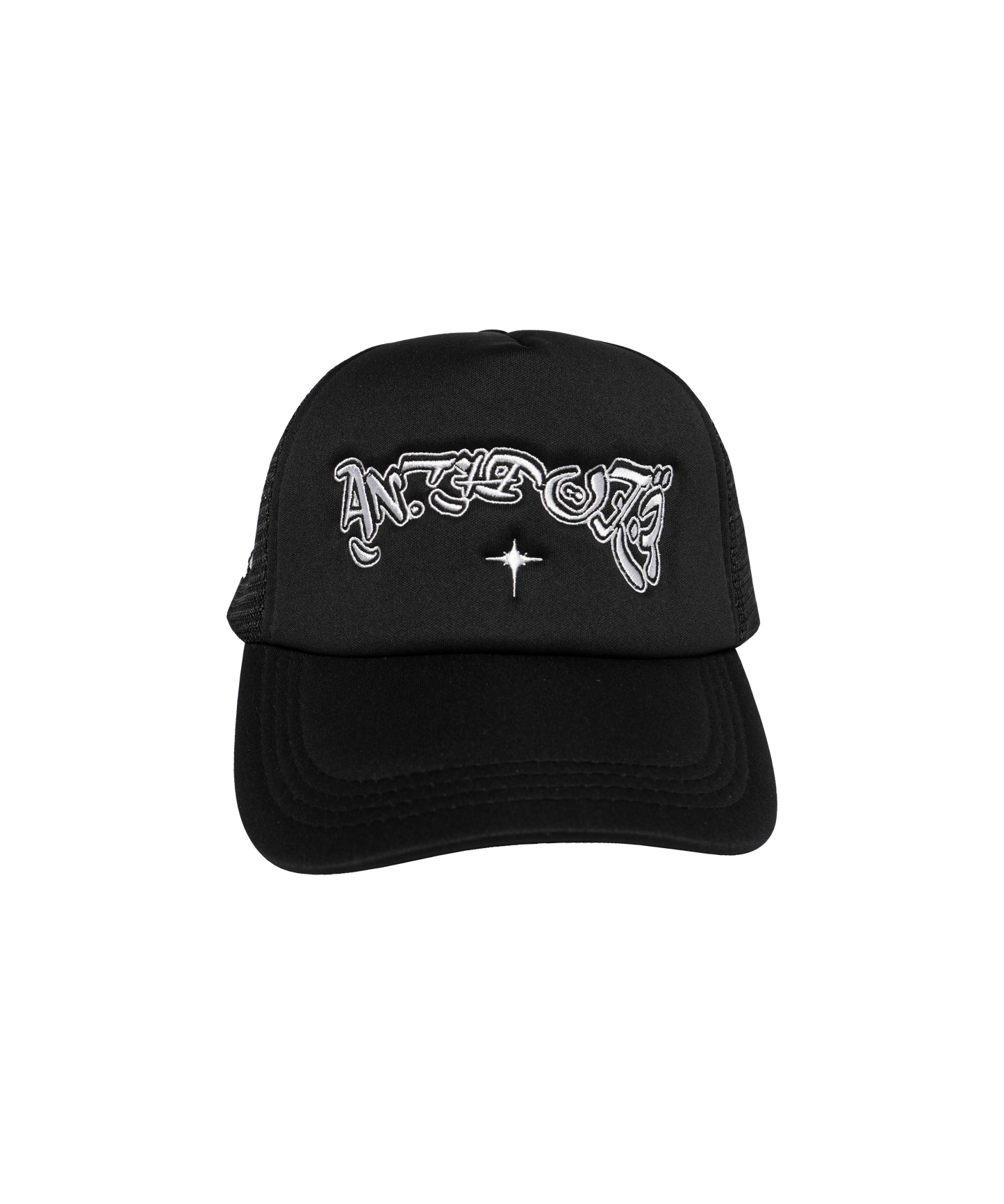 BLACK A3 TRUCKER CAP
